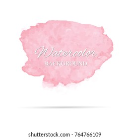 beautiful abstract pink watercolor art hand paint on white background,brush textures for logo.There is a place for text.Perfect stroke design for headline.luxury boutique Illustrations.