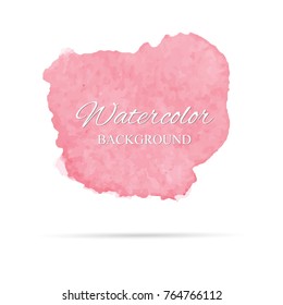 beautiful abstract pink watercolor art hand paint on white background,brush textures for logo.There is a place for text.Perfect stroke design for headline.luxury boutique Illustrations.