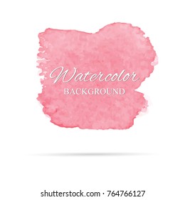 beautiful abstract pink watercolor art hand paint on white background,brush textures for logo.There is a place for text.Perfect stroke design for headline.luxury boutique Illustrations.