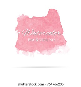 beautiful abstract pink watercolor art hand paint on white background,brush textures for logo.There is a place for text.Perfect stroke design for headline.luxury boutique Illustrations.