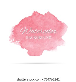 beautiful abstract pink watercolor art hand paint on white background,brush textures for logo.There is a place for text.Perfect stroke design for headline.luxury boutique Illustrations.