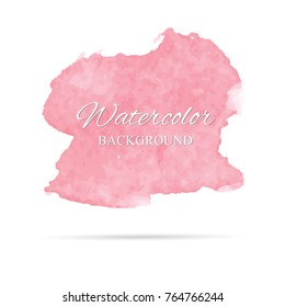 beautiful abstract pink watercolor art hand paint on white background,brush textures for logo.There is a place for text.Perfect stroke design for headline.luxury boutique Illustrations.