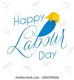 beautiful abstract or poster for Happy Labour Day with nice and creative design illustration in a textured white background.