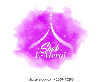beautiful abstract or poster for Shab - e - Meraj with nice and creative design illustration.