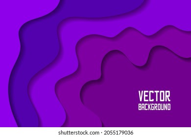 Beautiful abstract purple background with shadow, wavy texture design, vector illustration