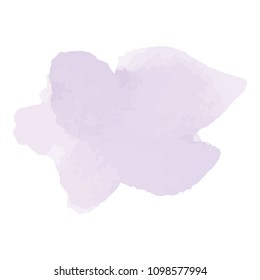 beautiful abstract purple watercolor art hand paint on white background,brush textures for logo.There is a place for text.Perfect stroke design for headline.luxury boutique Illustrations.
