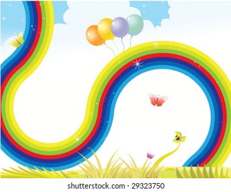 beautiful abstract rainbow layout