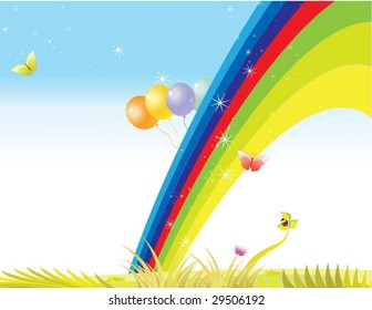 beautiful abstract rainbow layout