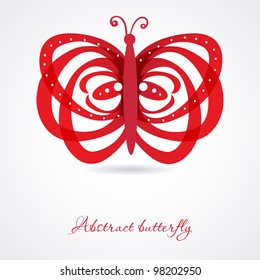 Beautiful abstract red butterfly