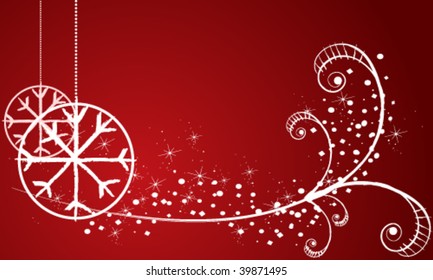 Beautiful abstract red christmas background with room for your text