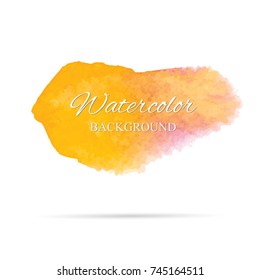 beautiful abstract red and orange watercolor art hand paint on white background,brush textures for logo.There is a place for text.Perfect stroke design for headline.luxury boutique Illustrations.