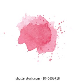 beautiful abstract red watercolor art hand paint on white background,brush textures for logo.There is a place for text.Perfect stroke design for headline.luxury boutique Illustrations.