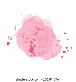beautiful abstract red watercolor art hand paint on white background,brush textures for logo.There is a place for text.Perfect stroke design for headline.luxury boutique Illustrations.