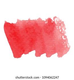 beautiful abstract red watercolor art hand paint on white background,brush textures for logo.There is a place for text.Perfect stroke design for headline.luxury boutique Illustrations.