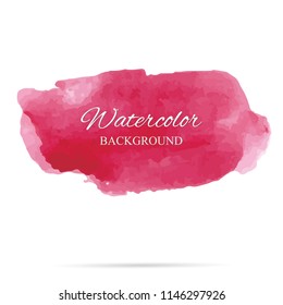 beautiful abstract red watercolor art hand paint on white background,brush textures for logo.There is a place for text.Perfect stroke design for headline.luxury boutique Illustrations.