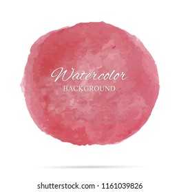 beautiful abstract red watercolor art hand paint on white background,brush textures for logo.There is a place for text.Perfect stroke design for headline.luxury boutique Illustrations.