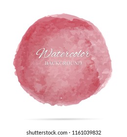 beautiful abstract red watercolor art hand paint on white background,brush textures for logo.There is a place for text.Perfect stroke design for headline.luxury boutique Illustrations.