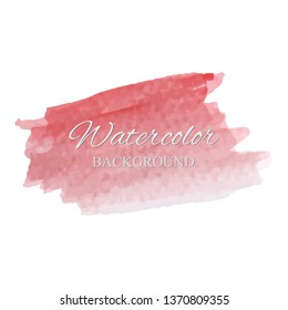 beautiful abstract red watercolor art hand paint on white background,brush textures for logo.There is a place for text.Perfect stroke design for headline.luxury boutique Illustrations.