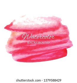 beautiful abstract red watercolor art hand paint on white background,brush textures for logo.There is a place for text.Perfect stroke design for headline.luxury boutique Illustrations.