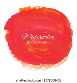 beautiful abstract red watercolor art hand paint on white background,brush textures for logo.There is a place for text.Perfect stroke design for headline.luxury boutique Illustrations.