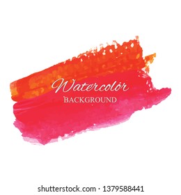 beautiful abstract red watercolor art hand paint on white background,brush textures for logo.There is a place for text.Perfect stroke design for headline.luxury boutique Illustrations.