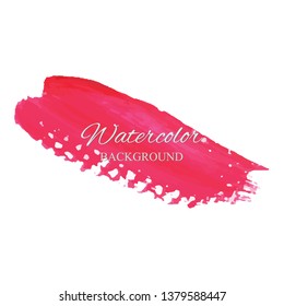 beautiful abstract red watercolor art hand paint on white background,brush textures for logo.There is a place for text.Perfect stroke design for headline.luxury boutique Illustrations.