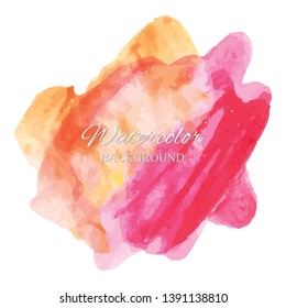 beautiful abstract red watercolor art hand paint on white background,brush textures for logo.There is a place for text.Perfect stroke design for headline.luxury boutique Illustrations.