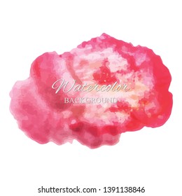 beautiful abstract red watercolor art hand paint on white background,brush textures for logo.There is a place for text.Perfect stroke design for headline.luxury boutique Illustrations.
