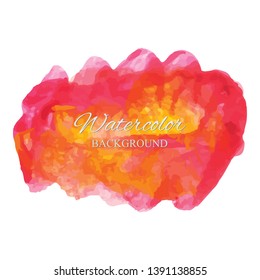 beautiful abstract red watercolor art hand paint on white background,brush textures for logo.There is a place for text.Perfect stroke design for headline.luxury boutique Illustrations.