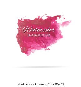 beautiful abstract red watercolor art hand paint on white background, brush vector textures for logo. There is a place for text. Perfect stroke design for headline. luxury boutique Illustrations.