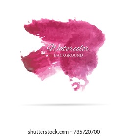 beautiful abstract red watercolor art hand paint on white background, brush vector textures for logo. There is a place for text. Perfect stroke design for headline. luxury boutique Illustrations.