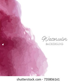 beautiful abstract red watercolor art hand paint on white background,brush vector textures for logo.There is a place for text.Perfect stroke design for headline.luxury boutique Illustrations.
