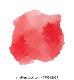 beautiful abstract red watercolor art hand paint on white background,brush textures for logo.There is a place for text.Perfect stroke design for headline.luxury boutique Illustrations.