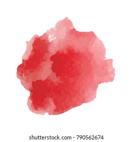 beautiful abstract red watercolor art hand paint on white background,brush textures for logo.There is a place for text.Perfect stroke design for headline.luxury boutique Illustrations.