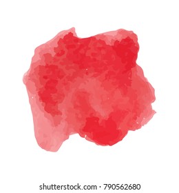 beautiful abstract red watercolor art hand paint on white background,brush textures for logo.There is a place for text.Perfect stroke design for headline.luxury boutique Illustrations.