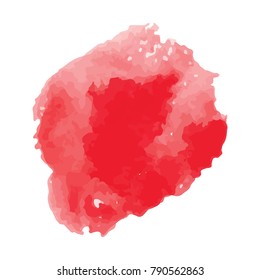 beautiful abstract red watercolor art hand paint on white background,brush textures for logo.There is a place for text.Perfect stroke design for headline.luxury boutique Illustrations.