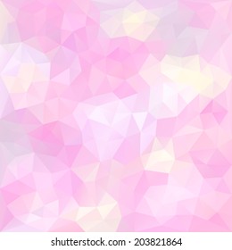 Beautiful abstract rosy geometric background. Mosaic pattern. Vector illustration. Web and mobile template
