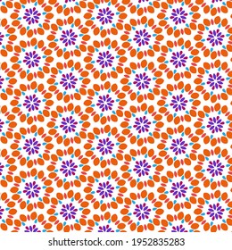 Beautiful abstract seamless colourful geometric pattern. Use for greeting card, Cloth, Decoration invitation to a wedding, Birthday, Party and other Holidays. Arab, Indian ornament. Vector illustratio