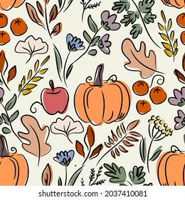 Schöne abstrakte, nahtlose Herbstvektormuster