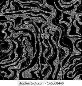 Beautiful abstract seamless pattern with figured lines. You can use any other color of background. 