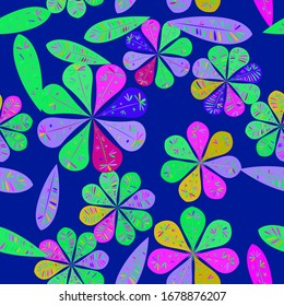 Beautiful abstract seamless pattern. Seamless floral wallpaper. Spring decoration. Vector illustration isolated. Abstract vector background. 