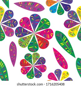 Hermoso patrón abstracto sin fisuras. Papel de paredes florido impecable. Decoración primaveral. Ilustración vectorial aislada. Fondo del vector abstracto. 