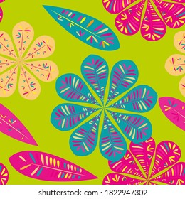 Hermoso patrón abstracto sin fisuras. Papel de paredes florido impecable. Decoración primaveral. Ilustración vectorial aislada. Resumen del fondo vectorial. 