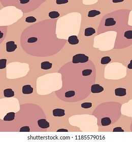 Beautiful abstract seamless pattern. Handcrafted artistic style. Perfect for textile, wrapping, web and all kind of decorative projects. Vector illustration.