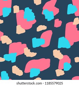 Beautiful abstract seamless pattern. Handcrafted artistic style. Perfect for textile, wrapping, web and all kind of decorative projects. Vector illustration.