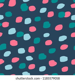 Beautiful abstract seamless pattern. Handcrafted artistic style. Perfect for textile, wrapping, web and all kind of decorative projects. Vector illustration.