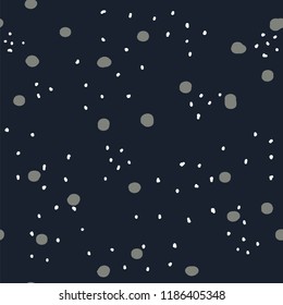 Beautiful abstract seamless repeating pattern. Hand painted artistic style with chaotic paint elements. Perfect for textile, wrapping, web and all kind of decorative projects. Vector illustration.