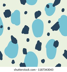 Beautiful abstract seamless repeating pattern. Hand painted artistic style with chaotic paint elements. Perfect for textile, wrapping, web and all kind of decorative projects. Vector illustration.