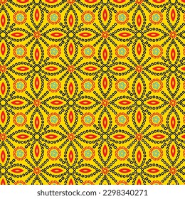 Beautiful Abstract Seamless Vector Pattern Design. Leaves Flowers Vector