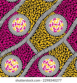 Beautiful Abstract Seamless Vector Pattern Design. Leaves Flowers Vector